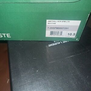 New never worn white athletic high top Lacoste men’s shoes